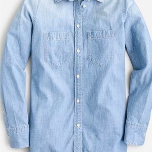 Here classic fit denim button